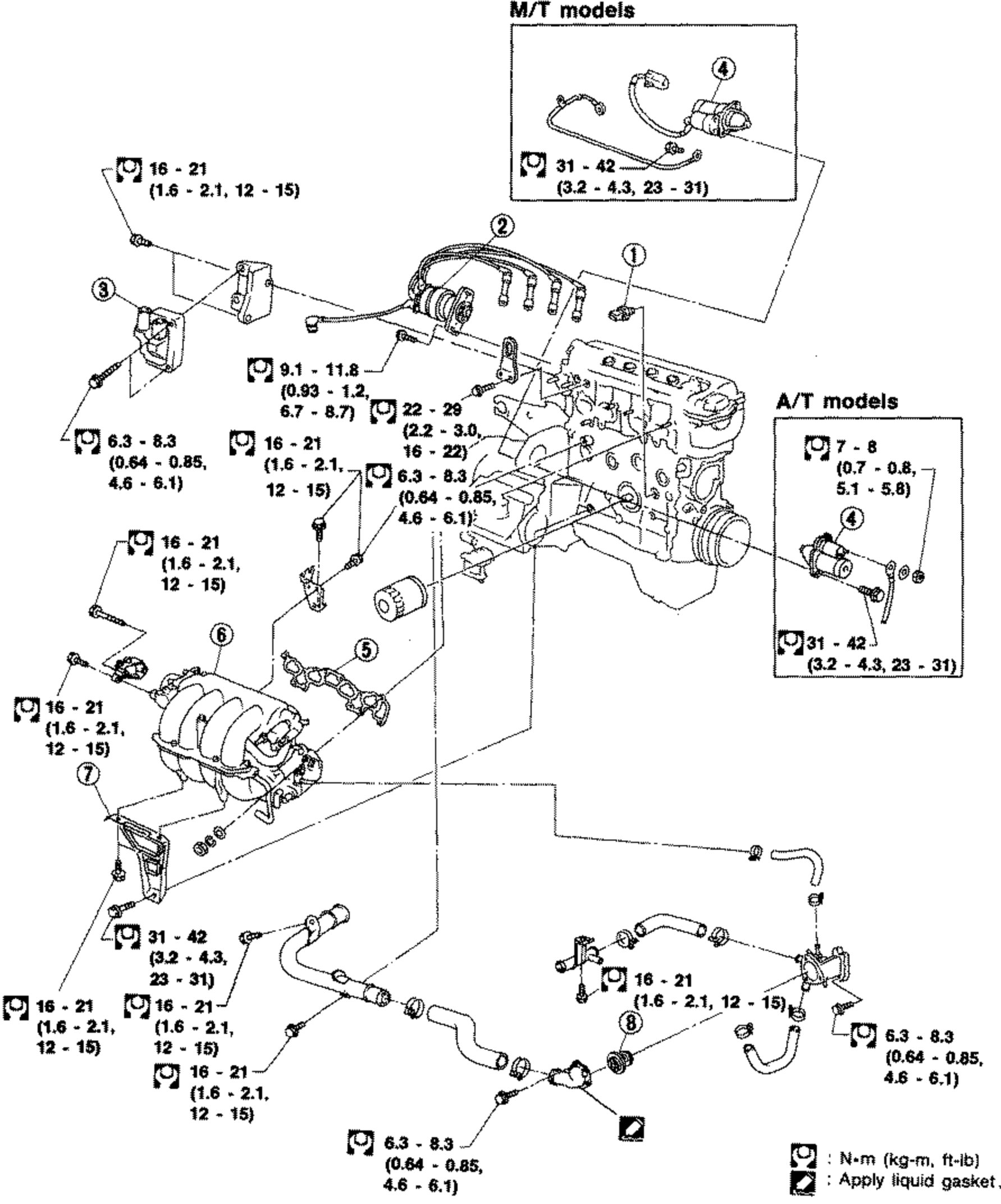 Outer Component Parts (GA16DE)