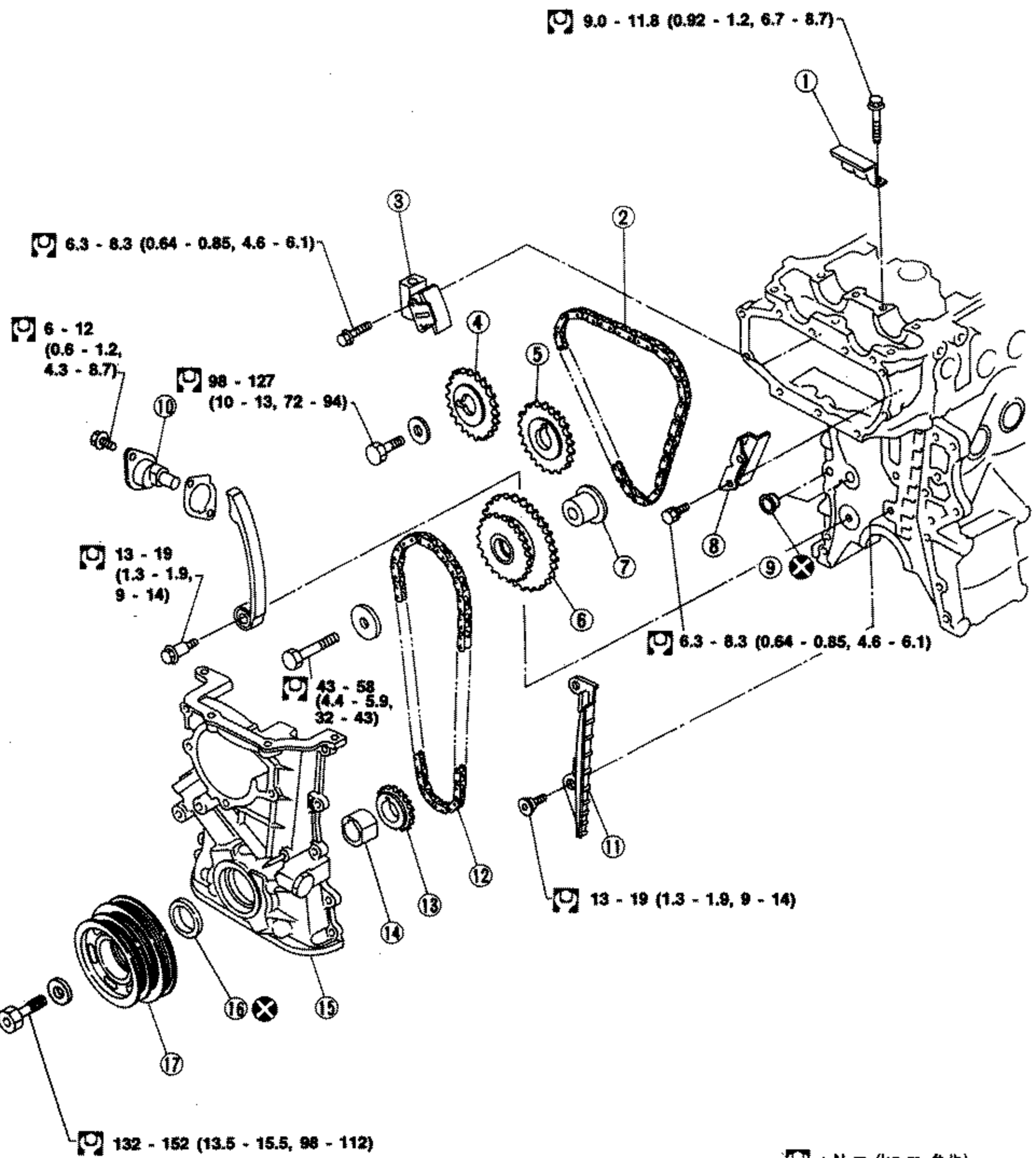 Timing Chain (Except for GA16DE)