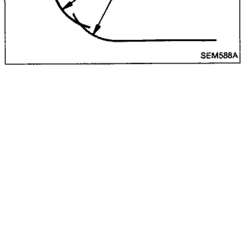 Cross-section detail of a crankshaft journal fillet showing the fillet radius 'R' where the journal meets the cheek. Title label inside the box: 'Main journal and pin journal'. Two arrows labeled 'R' point to the fillet curvature.