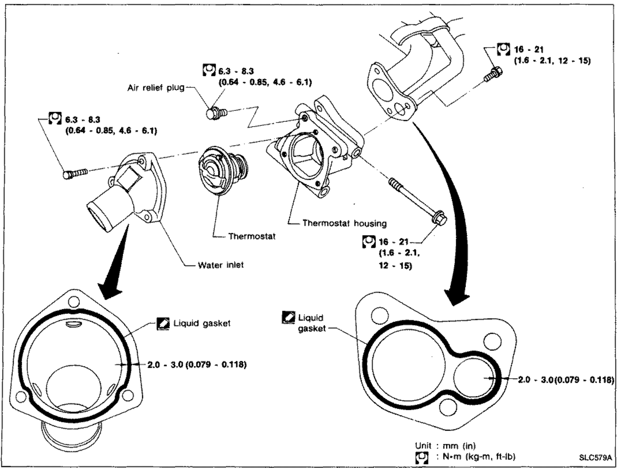 Water Pump (Cont'd) / Thermostat