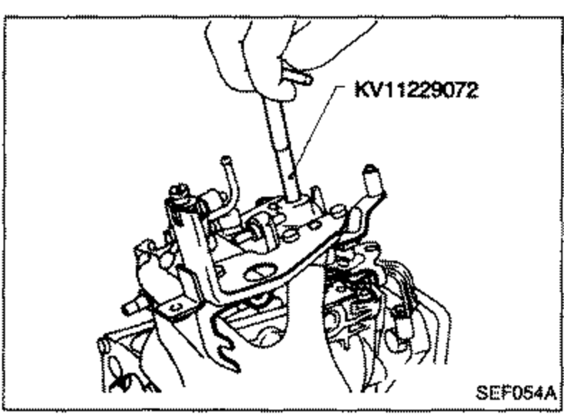 Installation of governor cover using tool KV11229072 (a driver/socket tool) being applied to the top of the pump. Callout label reads 'KV11229072'.